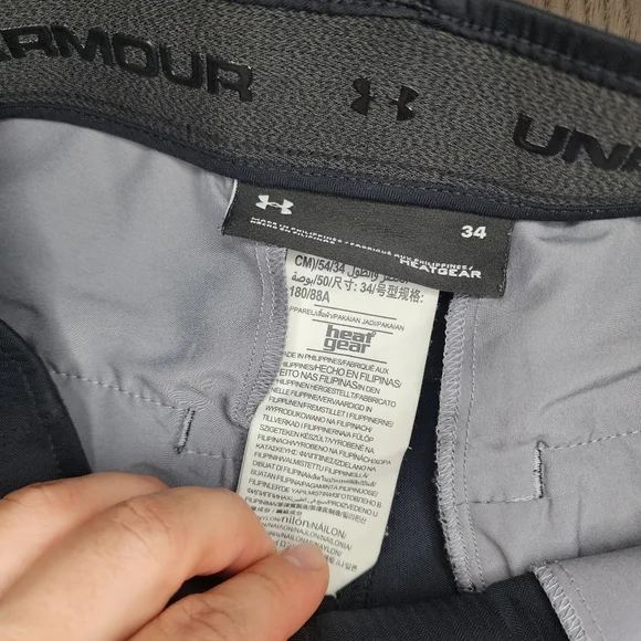 Under Armour Mens Size 34‎ Black Flat Front Performance Golf Shorts 2 - Picture 5 of 5
